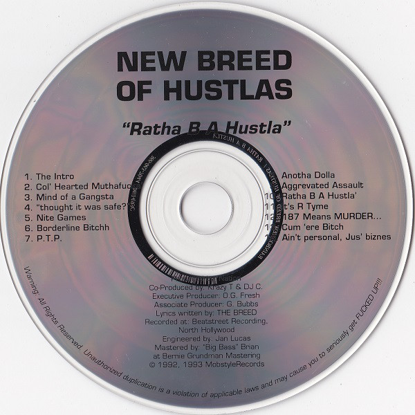 Ratha B-A Hustla by New Breed Of Hustlas (CD 1992 Mobstyle Records